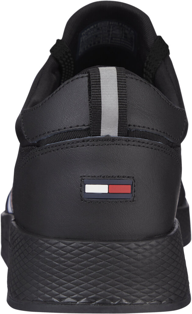 Ikdienas apavi Tommy Jeans Flexi Lycra Runner, melnā krāsā cena un informācija | Vīriešu kurpes, zābaki | 220.lv