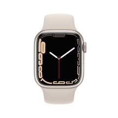 Viedais pulkstenis Apple Watch Series 7 (GPS, 45mm) - Starlight Aluminium Case with Starlight Sport Band цена и информация | Смарт-часы (smartwatch) | 220.lv