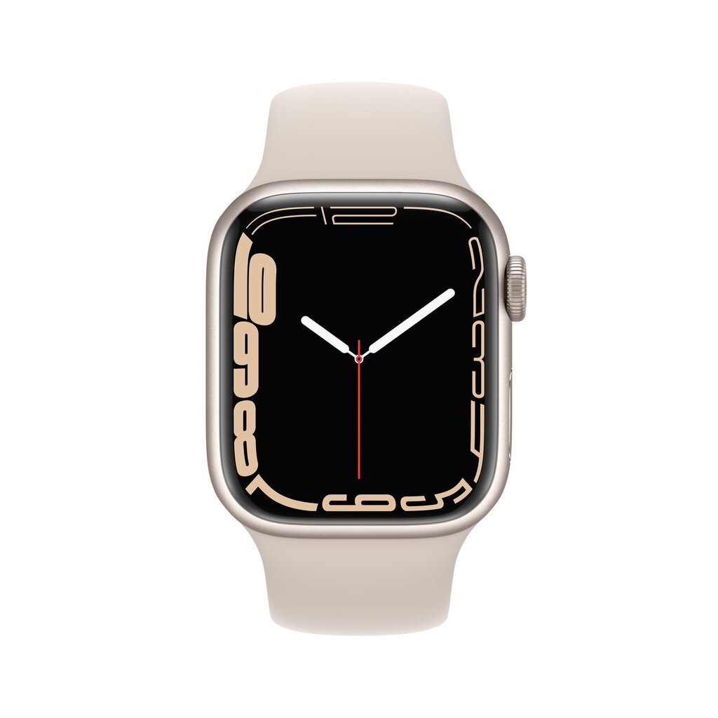 Viedais pulkstenis Apple Watch Series 7 (GPS, 45mm) - Starlight Aluminium Case with Starlight Sport Band cena un informācija | Viedpulksteņi (smartwatch) | 220.lv