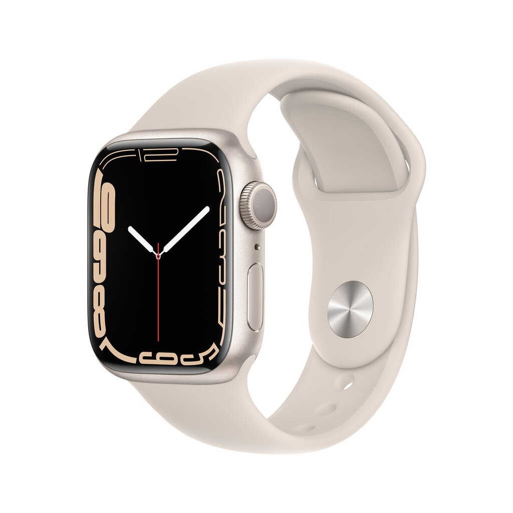 Viedais pulkstenis Apple Watch Series 7 (GPS, 45mm) - Starlight Aluminium Case with Starlight Sport Band цена и информация | Viedpulksteņi (smartwatch) | 220.lv