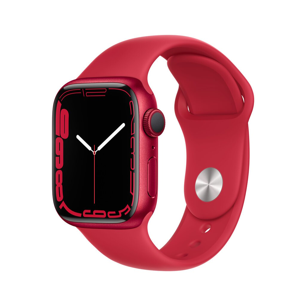 Viedais pulkstenis Apple Watch Series 7 (GPS, 45mm) - (PRODUCT)RED Aluminium Case with (PRODUCT)RED Sport Band cena un informācija | Viedpulksteņi (smartwatch) | 220.lv