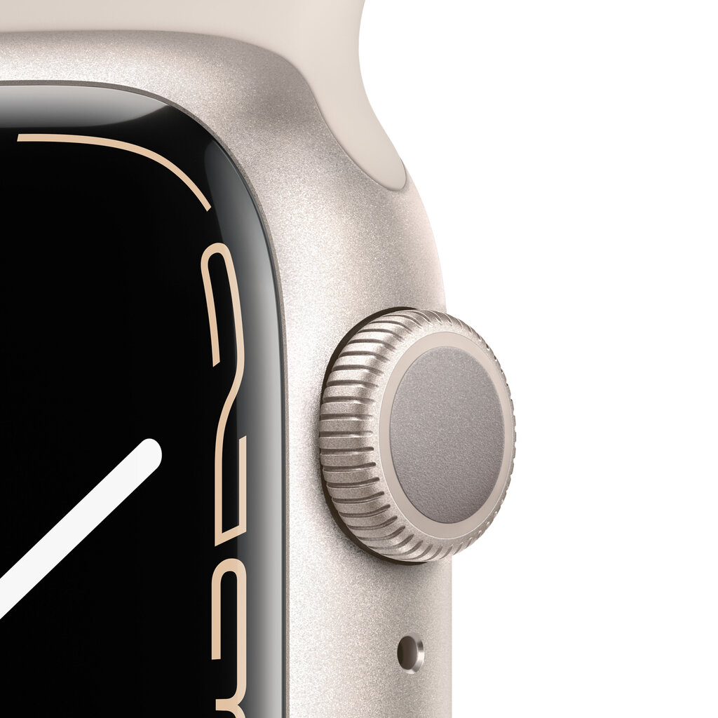 Viedais pulkstenis Apple Watch Series 7 (GPS, 41mm) - Starlight Aluminium Case with Starlight Sport Band cena un informācija | Viedpulksteņi (smartwatch) | 220.lv