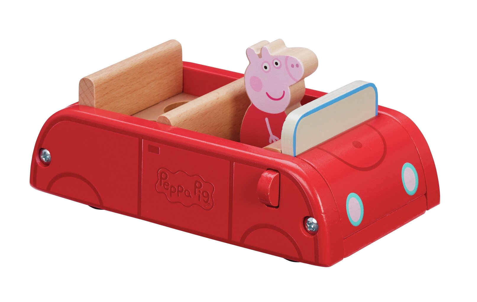 Деревянный автомобиль Свинка Пеппа (Peppa Pig) цена | 220.lv