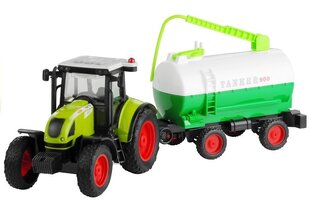 Трактор со звуками с прицепом и автоцистерной, 37.5 см цена и информация | Конструктор автомобилей игрушки для мальчиков | 220.lv