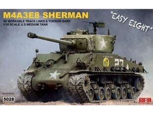 Rye Field Model - M4A3E8 Sherman w/Workable Track Links, 1/35, RFM-5028 цена и информация | Kонструкторы | 220.lv