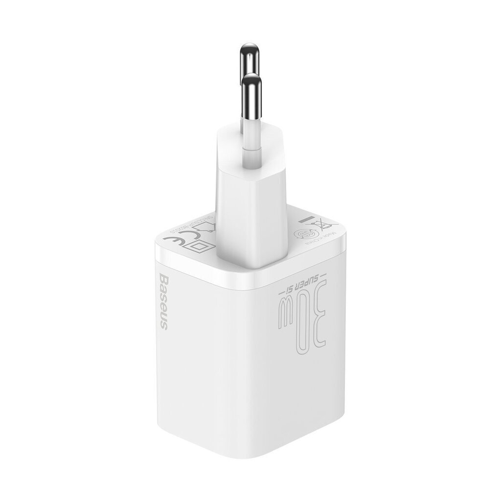Baseus Super Si Quick Charger 1C 30W (white) цена и информация | Lādētāji un adapteri | 220.lv