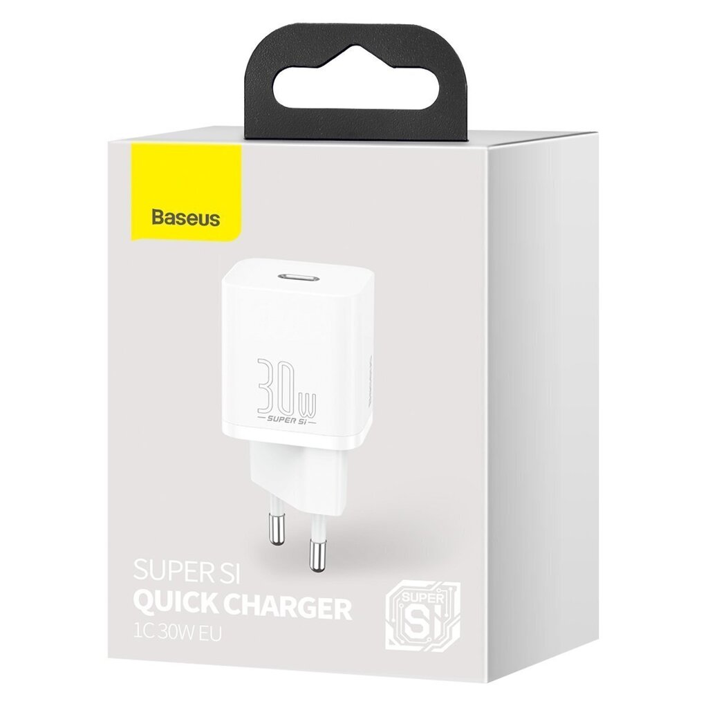 Baseus Super Si Quick Charger 1C 30W (white) цена и информация | Lādētāji un adapteri | 220.lv