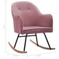 Šūpuļkrēsls vidaXL, rozā samts цена и информация | Atpūtas krēsli | 220.lv
