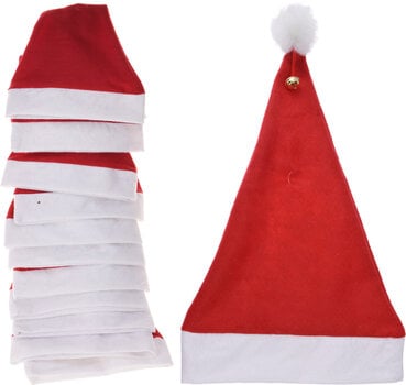 Ziemassvētku vecīša cepure ar zvaniņu, sarkana cena un informācija | Karnevāla kostīmi, maskas un parūkas | 220.lv