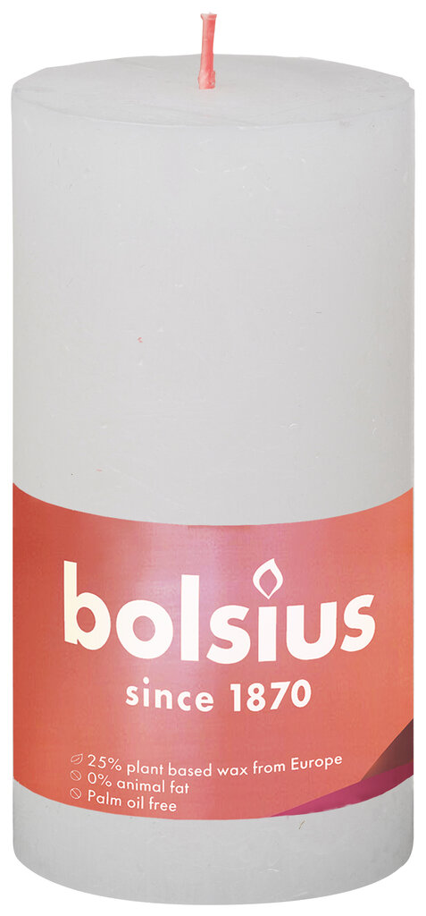 Aromātiska svece Bolsius Rustic Shine Cloudy White cena un informācija | Sveces un svečturi | 220.lv