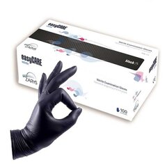 Перчатки нитриловые одноразовые Zarys EasyCare Nitrile Black, размер M 100шт. цена и информация | Рабочие перчатки | 220.lv