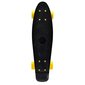 Skrituļdēlis Meteor Pennyboard, melns/dzeltens цена и информация | Skrituļdēļi | 220.lv