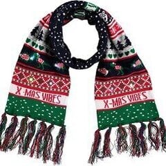 Рождественский шарф унисекс со светящимися огоньками Merry Christmas X-Mas vibes цена и информация | Мужские шарфы, шапки, перчатки | 220.lv