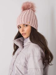 Cepure ar metāla pavedienu, gaiši rozā cena un informācija | Sieviešu cepures | 220.lv