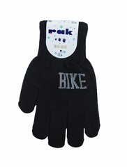 Перчатки для мальчиков Rak R-012 Biker, чёрные цена и информация | Зимняя одежда для детей | 220.lv