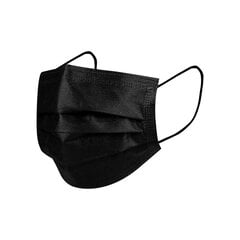 Медицинская одноразовая 3-слойная маска SYNTHEOS, тип IIR, черная, сделано в Литве, 50 шт. цена и информация | Первая помощь | 220.lv