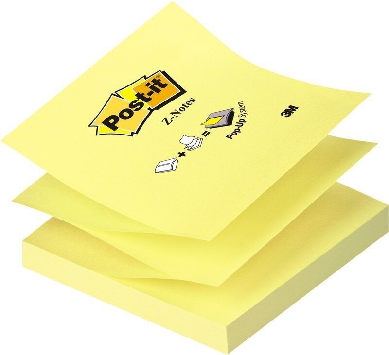 Līmlapiņas POST-IT, 76x76 mm, 100 lapiņas, dzeltenas cena un informācija | Burtnīcas un papīra preces | 220.lv