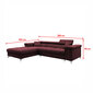 Stūra dīvāns Selsey Mikkara, sarkans cena un informācija | Stūra dīvāni | 220.lv