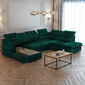 Stūra dīvāns Selsey Jamaal U, zaļš cena un informācija | Stūra dīvāni | 220.lv
