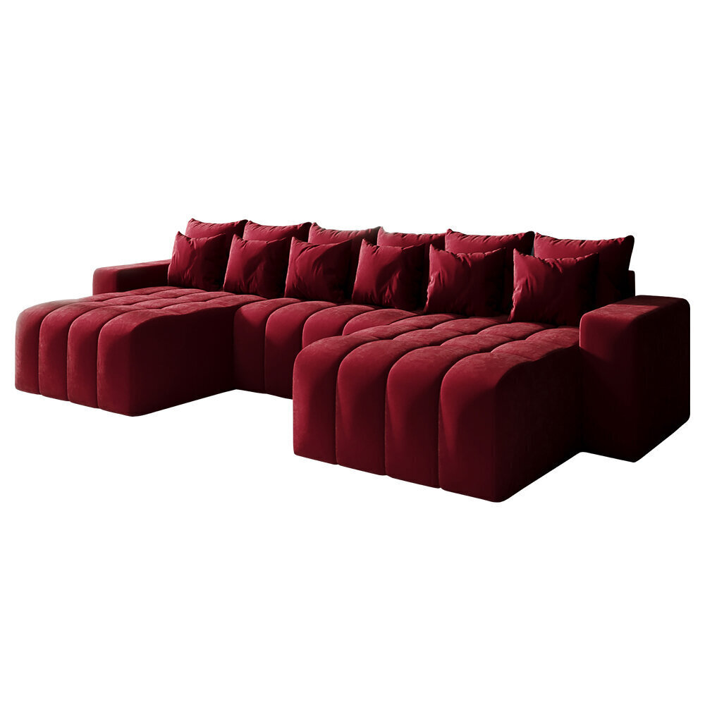 Stūra dīvāns Selsey Batilo U, sarkans cena un informācija | Stūra dīvāni | 220.lv