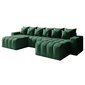 Stūra dīvāns Selsey Batilo U, zaļš cena un informācija | Stūra dīvāni | 220.lv