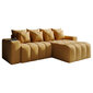 Stūra dīvāns Selsey Batilo, dzeltens цена и информация | Stūra dīvāni | 220.lv