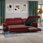 Stūra dīvāns Selsey Erola, sarkans cena un informācija | Stūra dīvāni | 220.lv