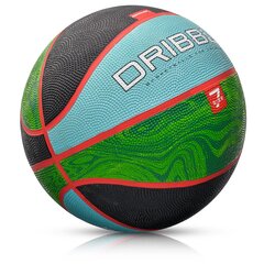 Basketbola bumba Meteor Dribble, 7. izmērs, zila/zaļa cena un informācija | Basketbola bumbas | 220.lv