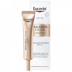 Крем под глаза Eucerin Hyaluron-Filler SPF15, 15 мл цена и информация | Сыворотки, кремы для век | 220.lv