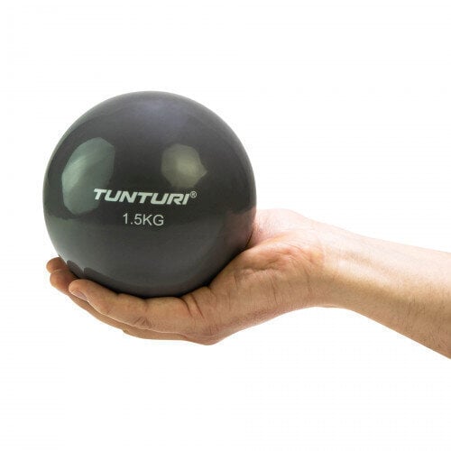 Bumba fitnesam TUNTURI Toning ball 1,5kg cena un informācija | Vingrošanas bumbas | 220.lv