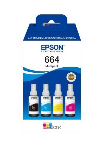 Epson 664 EcoTank 4-colour Multipack, oriģināls цена и информация | Tintes kārtridži | 220.lv