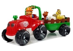 Traktors ar dzīvnieku piekabi cena un informācija | Rotaļlietas zēniem | 220.lv