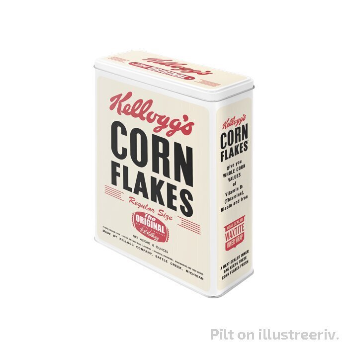 Metāla kārba/XL/Kellogs´s Corn Flakes The Original  цена и информация | Trauki pārtikas uzglabāšanai | 220.lv