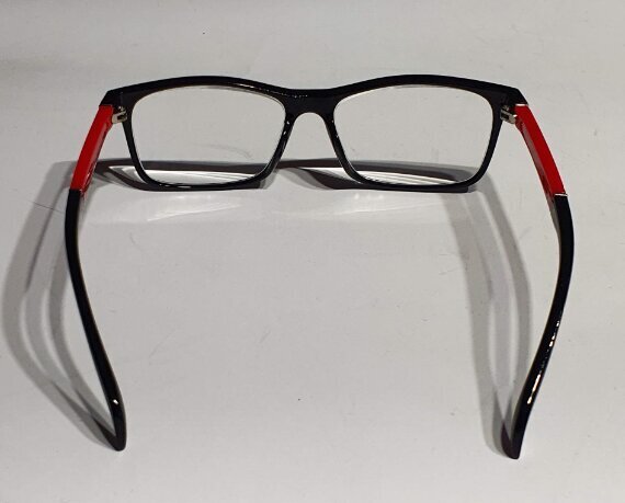 Brilles bez dioptrijām melnā un sarkanā krāsā cena un informācija | Brilles | 220.lv