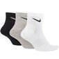 Vīriešu sporta zeķes Nike Everyday Cushioned Ankle SX7667 901, 3 pāri cena un informācija | Vīriešu zeķes | 220.lv