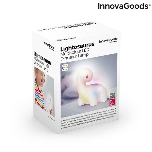 DAUDZKRĀSAINA LED LAMPA DINOZAURS LIGHTOSAURUS INNOVAGOODS cena un informācija | Galda lampas | 220.lv