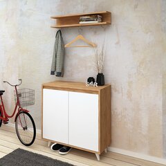 Комплект мебели для прихожей Kalune Design Obsoyo, коричневый/белый цена и информация | Комплекты в прихожую | 220.lv