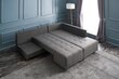 Stūra dīvāns Kalune Design Manama, labās puses, pelēks cena un informācija | Stūra dīvāni | 220.lv