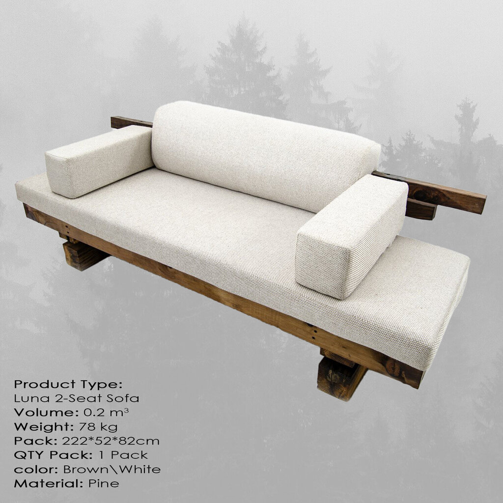 Dīvāns Kalune Design Luna, smilškrāsas цена и информация | Dīvāni | 220.lv