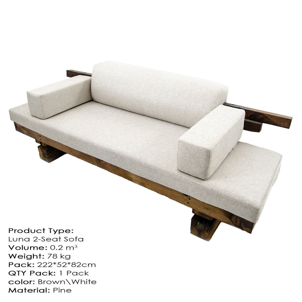 Dīvāns Kalune Design Luna, smilškrāsas cena un informācija | Dīvāni | 220.lv
