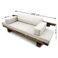 Dīvāns Kalune Design Luna, smilškrāsas cena un informācija | Dīvāni | 220.lv