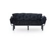 Dīvāns Kalune Design Nitta Triple, melns cena un informācija | Dīvāni | 220.lv