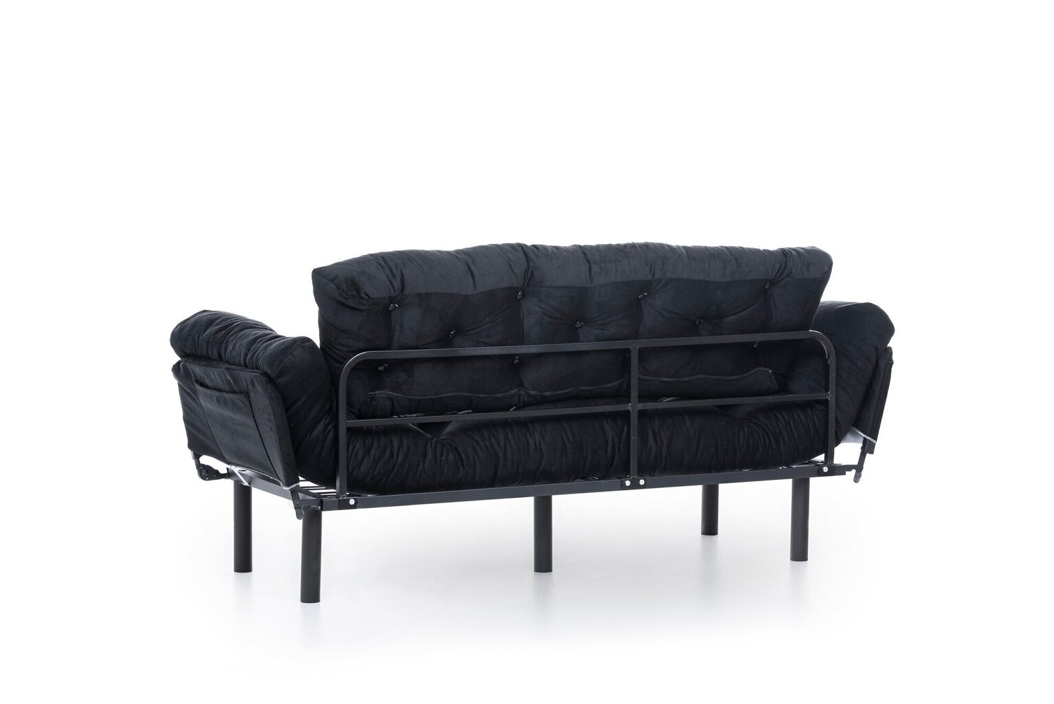 Dīvāns Kalune Design Nitta Triple, melns cena un informācija | Dīvāni | 220.lv