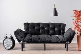 Dīvāns Kalune Design Nitta Triple, melns цена и информация | Диваны | 220.lv