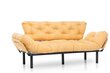 Dīvāns Kalune Design Nitta Triple, dzeltens cena un informācija | Dīvāni | 220.lv
