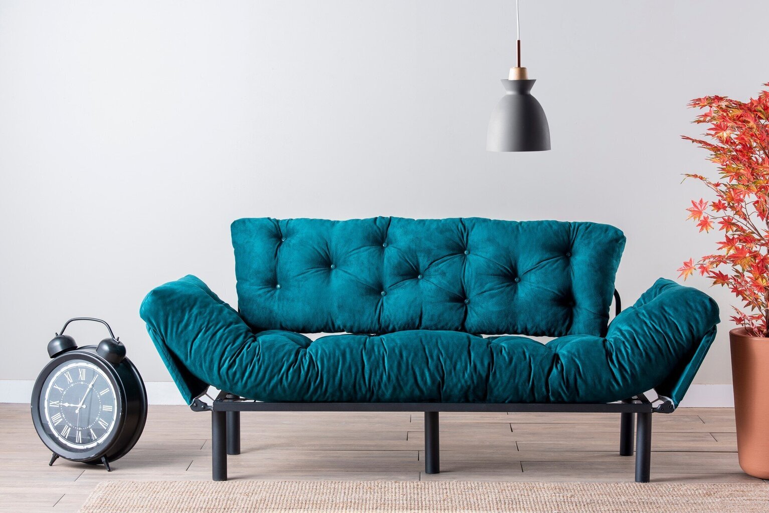 Dīvāns Kalune Design Nitta Triple, zaļš cena un informācija | Dīvāni | 220.lv