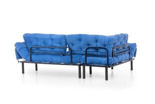 Stūra dīvāns Kalune Design Nitta, zils cena un informācija | Stūra dīvāni | 220.lv