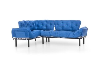 Stūra dīvāns Kalune Design Nitta, zils cena un informācija | Stūra dīvāni | 220.lv