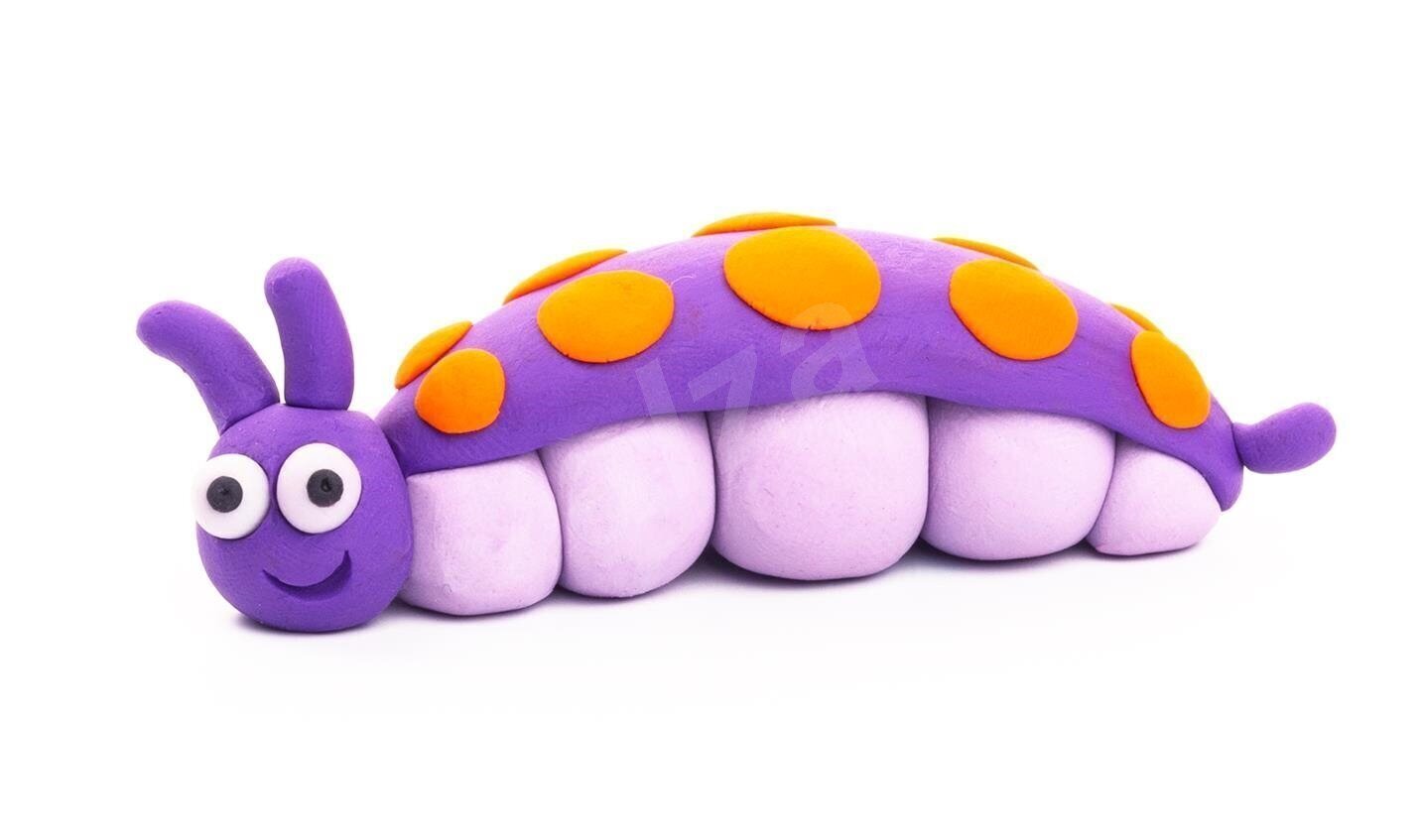 Plastilīna komplekts Hey Clay Caterpillar, 5 gab. cena un informācija | Modelēšanas un zīmēšanas piederumi | 220.lv