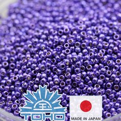 TOHO® pērles permafinish - cinkota violeta TR-11-PF581 11/0 (2,2 mm) 10 g. cena un informācija | Rotu veidošana, pērļošana | 220.lv